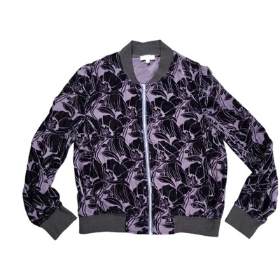 Chaqueta Bomber Neiman Marcus Terciopelo Transparente Ligera Cremallera Completa Grande Grunge  Foto 1 de 4