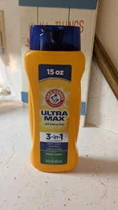 Champú acondicionador de lavado corporal Arm and Hammer Ultra Max 3 en 1 fresco 15 oz - Imagen 1 de 1
