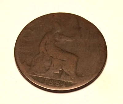 1884 Great Britain Queen Victoria Half Penny - Image 1 of 2
