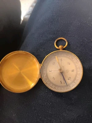 Relógio de bolso Ventage WW2 bússola feito na França militar - Imagem 1 de 4