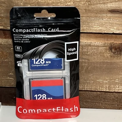 2 Pack-CompactFlash memory cards, 128 megabyte For Cinema Quality 4K Video  - Image 1 of 4