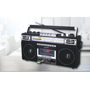 Portátil Inalámbrico Boombox 4 Bandas AM FM Radio Cassette Grabadora USB Bluetooth - Imagen 1 de 4