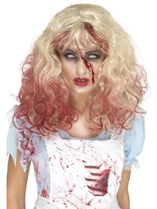 Smiffys Zombie Bloody Alice Wig, Blonde - Picture 1 of 4