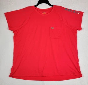 Ariat Rebar Heat Fighter T-Shirt Damen 2X Rundhals Teaberry Pink Kurzarm - Bild 1 von 10