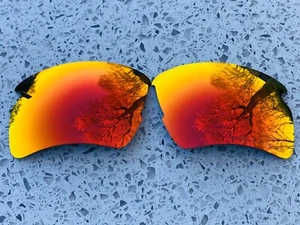Graviert Polarisiert Feuerrot Spiegel Ersatzgläser Für Oakley Flak 2.0 XL - Bild 1 von 3