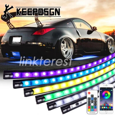 Car RGB LED Strip Bar Underglow Kit Neon Lights APP Remote for Nissan 350Z 370Z — 第 1/4 张图片