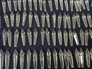 Vintage lot of 110 pieces bohemians spear drop 2.25" long for chandelier part - Picture 1 of 4