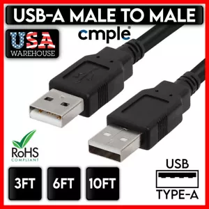Cavo USB 2.0 ad alta velocità USB-A maschio a maschio cavo stampante disco rigido tipo A filo - Foto 1 di 6