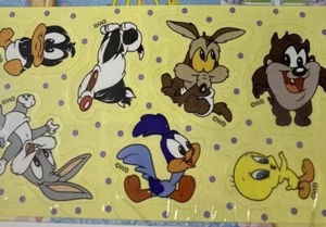 1998 Baby Looney Tunes Activity Card Vintage Stickers Bugs Bunny Taz Tweety Bird - Picture 1 of 12