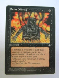Magic The Gathering Burnt Offering Ice Age Light Play!! - Imagen 1 de 2