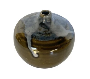 Small Vintage MCM Pottery Weed Pot/Vase, Takahashi, Japanese 3" Tall & Wide - Picture 1 of 9