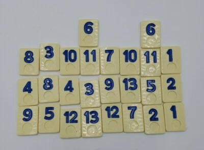 Vintage 1990 Rummikub Replacement Tiles Blue tiles Crafts Crafting - Image 1 of 4
