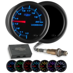 52mm GlowShift Tinted 7 Color Needle Wideband Air/Fuel Ratio Gauge Bosch Sensor - Picture 1 of 6