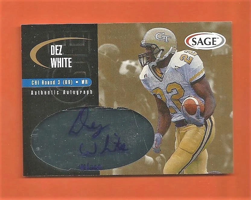 2000 SAGE GOLD DEZ WHITE AUTO #d 46/200 CHICAGO BEARS - Image 1 of 1