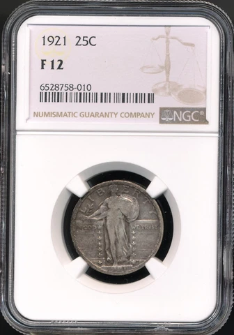 1921 Standing Liberty Quarter NGC F 12 *One Of The Keys To The Set!* Cover