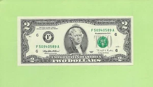 1995 ..UNCIRC $2 F 5094 0589 A .... 1995 $2 F-A NICE NOTE FRN - Picture 1 of 2