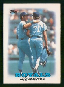 GEORGE BRETT / BRET SABERHAGEN / ROYALS 1988 TOPPS TIFFANY NO 141 NRMINT+  18658
