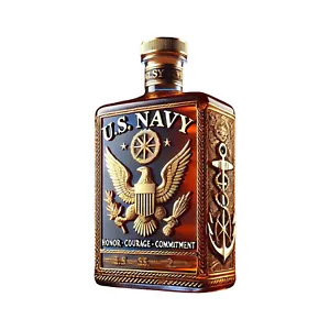 U.S. Air Force Veteran Wine Bottle Whiskey Bottle - Premium Borosilicate Glass - Picture 1 of 16