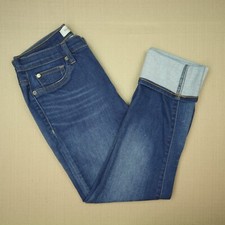 Henry & Belle Cuffed Crop Women's Size 28 Mid Rise Drake Medium Wash Denim