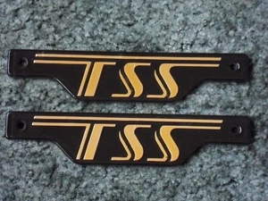 83-8272 GOLD & BLACK SIDE PANEL BADGE for TRIUMPH TSS PAIR - Picture 1 of 1