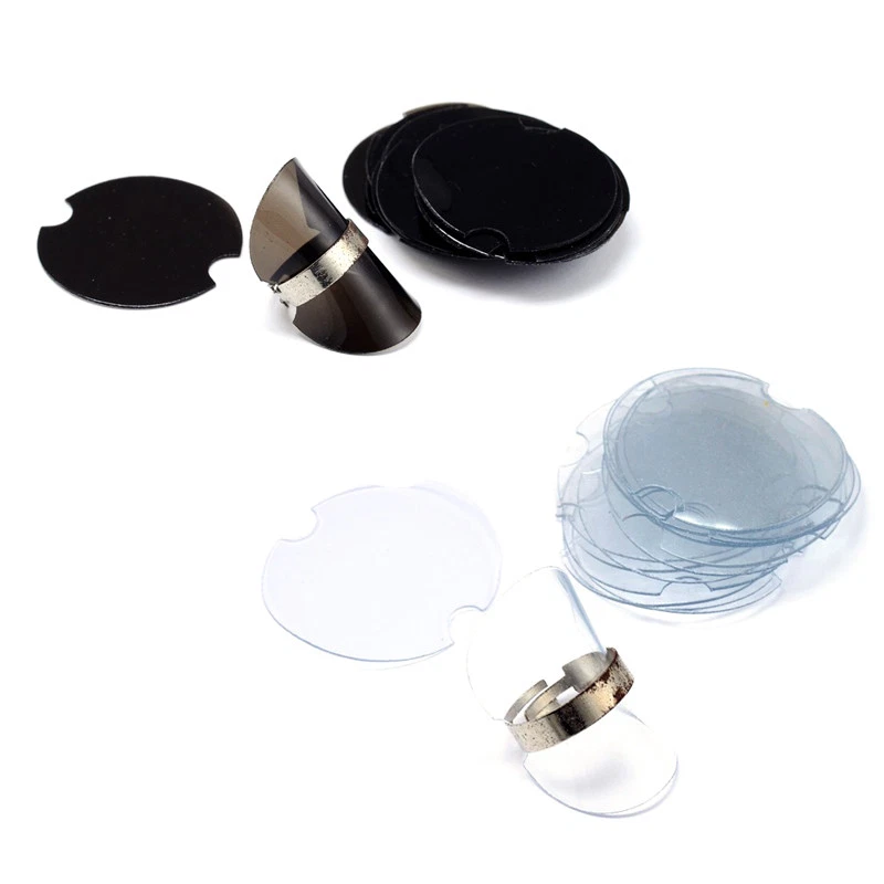 100pcs/Bag Flat Disc Plastic Ring Display Cards Mini Roll-up Holders 29x0.8mm - Image 1 of 1