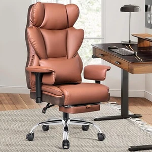 Ergonomic Office Chair, Big and Tall Desk Chair with Footrest, High Back Recline - Picture 1 of 9