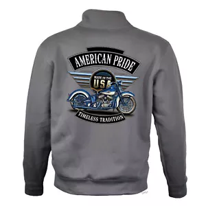 Chaqueta Cremallera Motociclista Sudadera Moto American Bikerstyle EE. UU. *4254 - Imagen 1 de 3