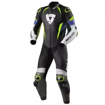  Leather Armored Motorcycle Racing Suit 1 Piece - Image 1 of 4