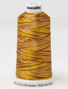 Madeira Classic Rayon 40, #2008 ORANGE ASTRO 1000m Variegated Embroidery Thread - Imagen 1 de 1