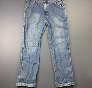 Levi Strauss Signature Jeans Mens W36 L34, Carpenter, 100% Cotton, Light Wash