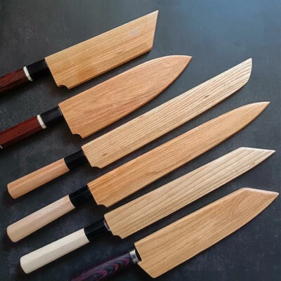 Magnetic Wooden Kitchen Knife Scabbard Knife Blade Cover Protective Knife Sheath - Image 1 of 4
