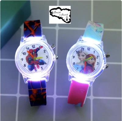 ⌚ Montre LED Spiderman Reine Des Neiges, Garçon Fille Enfant - Photo 1/4