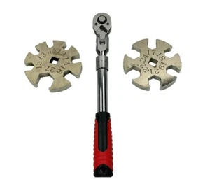 Snowflake Toe-in Four Wheel Alignment Wrench Flex Head Telescopic Ratchet Handle - Picture 1 of 6