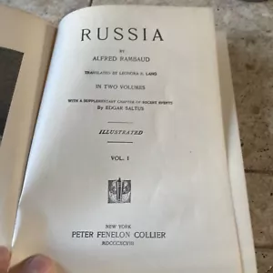 Russia, Vol I Alfred Rambaud - 1898 Nations Of The World Illustrated - Picture 1 of 9