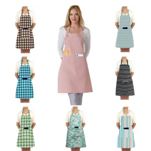 Chefs Apron with Large Pocket Men Women Baking Aprons Funny Kitchen Chef Cooking - Picture 1 of 10
