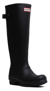 HUNTER Original Rücken Verstellbar Damen Stiefel IN Schwarz Größe UK 3 - 9 - Bild 1 von 6