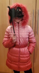 Snowimage Junior Mädchen Mantel Entendaunen mit Waschbär Kapuze Gr. 11A - Bild 1 von 12