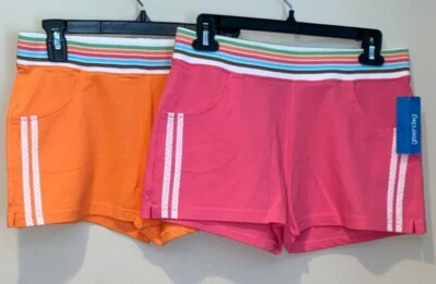 Nuevo con etiquetas Lote Pantalones Cortos de Algodón Greendog Rosa y Naranja Niñas Talla XL/16 Foto 1 de 4