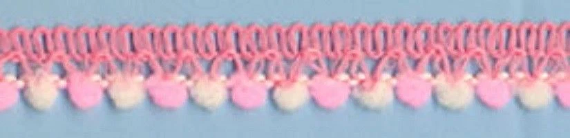 Mini flecos de pompón de dos tonos, 1/2 pulgada de ancho seleccionar color precio por 1 yarda Foto 1 de 1