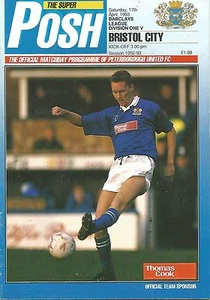 Football Programme - Peterborough United v Bristol City - Div 1 - 17/4/1993 - Picture 1 of 1