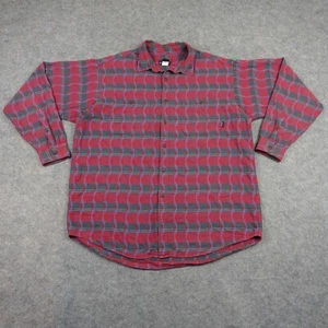 Camicia VINTAGE Patagonia uomo grande rossa azteca sud-ovest Portogallo manica lunga - Foto 1 di 14