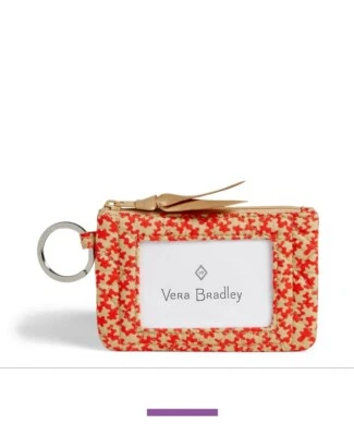 Novo com etiquetas - Vera Bradley icônico estojo de identificação com zíper e cordão | Desert Cloud - Imagem 1 de 3