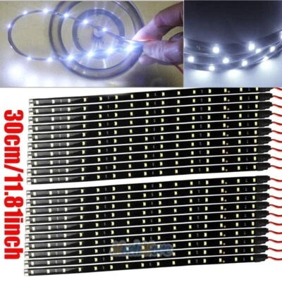 18X White 30CM/15 LED Flexible Truck Car Motor Trunk Light Strip Waterproof 12V - Image 1 of 4