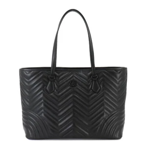 Sac fourre-tout GUCCI GG Marmont cuir noir 739684 sac à main 90250636 - Photo 1 sur 11