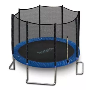 SereneLife Reinforced Trampoline w/Net Enclosure for All Ages SLTRA8BL - Picture 1 of 8