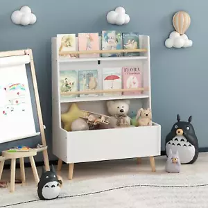 Kids Bookshelf Book Magazine Rack Book Organizer Toy Storage Cabinet Organizer - Picture 1 of 13