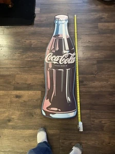Vintage Giant 54” Medal Coca-cola Cut Out Bottle Sign - Picture 1 of 7