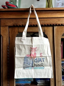 Tote bag unique design to us Mr Squimps Shop Le Chat Noir brand new - Picture 1 of 3
