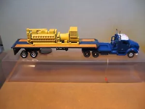 "HO 1/87 CUSTOM OIL FIELD WINCH TRUCK & FLOAT TRAILER & ENGINE LOAD 6 PHOTOS - Picture 1 of 6