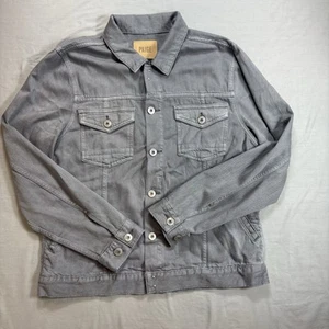 PAIGE Men's XL Reg Fit Scout Denim Trucker Jacket in Vintage Gray - Picture 1 of 8